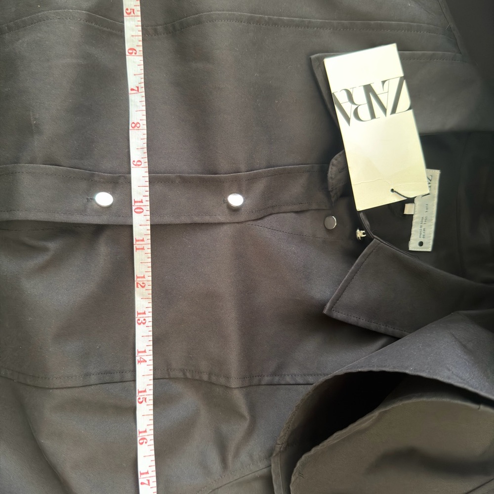 Zara Black Long Sleeve Button Dress - Picture 5 of 6